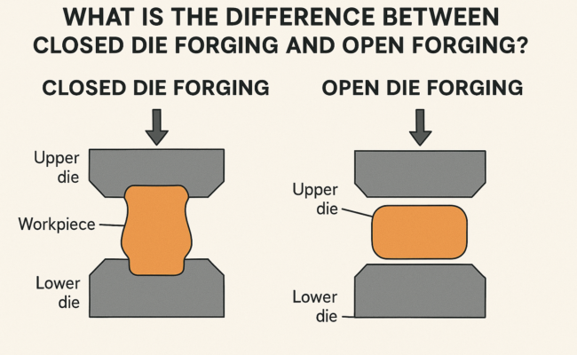 What is the difference between closed die forging and open die forging?
