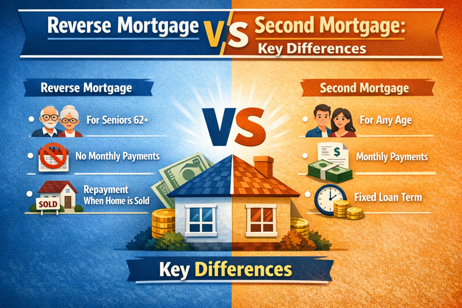 Reverse Mortgage v/s Second Mortgage: Key Differences